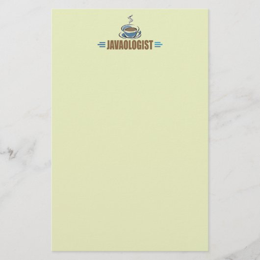 Lustiger Kaffee Briefpapier (Vorderseite)