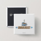 Lustiger Kaffee Button (Vorne & Hinten)