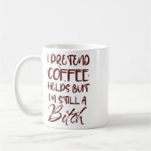 Lustiger Kaffee hilft, sarkastischer Morgen, Fußba Kaffeetasse (Links)
