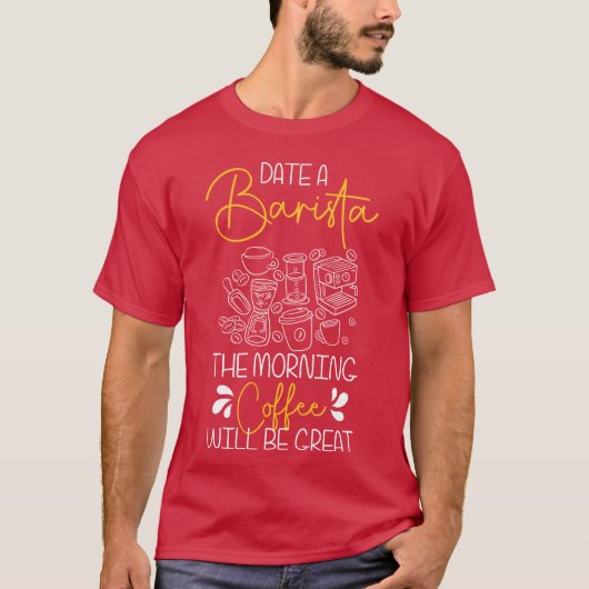 Lustiger Kaffee-Kaffeetassen-Bar T-Shirt (Vorderseite)