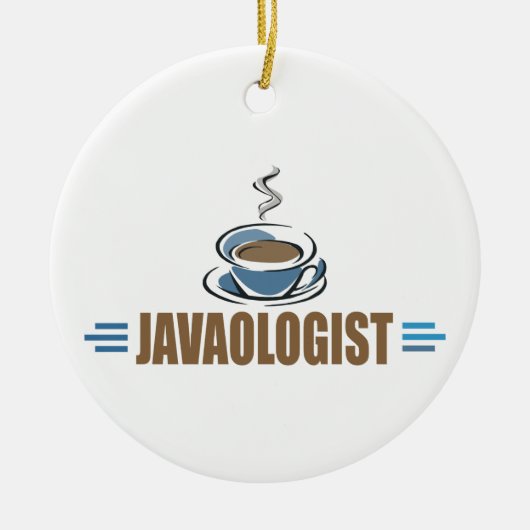 Lustiger Kaffee Keramik Ornament (Vorne)
