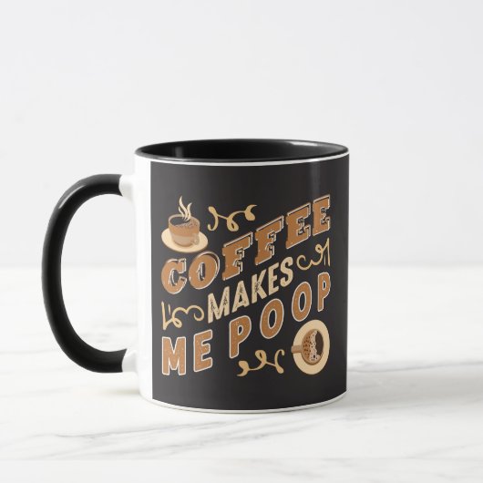 Lustiger Kaffee Macht Mich Kacken Tasse (Links)