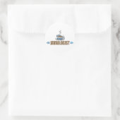 Lustiger Kaffee Runder Aufkleber (Tasche)