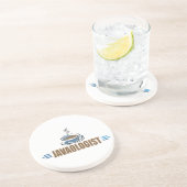 Lustiger Kaffee Sandstein Untersetzer (Seite)