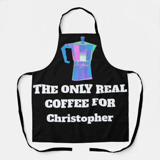 Lustiger Kaffee Snob Benutzerdefinierter Name Der  Schürze (Vorderseite)