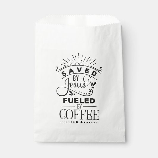 Lustiger Kaffee Süß Christlich Gerettet Jesus Koff Geschenktütchen (Vorderseite)
