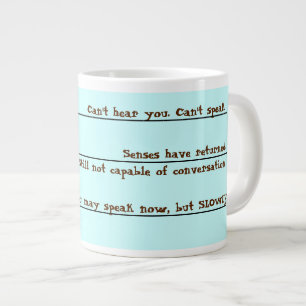 Lustiger Kaffee wachen Tasse auf