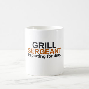 Lustiger Kaffeebecher 'Grill Sergeant meldet sich  Kaffeetasse