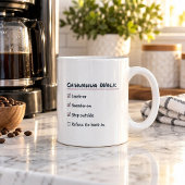 Lustiger Kaffeebecher 'Pullover an, rausgehen, abl Kaffeetasse
