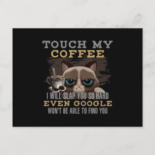 Lustiger Kaffeeliebhaber - Katzen Humor Postkarte