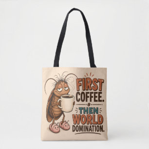Lustiger Kaffeeliebhaber Süßer schläfriger Carto Tasche