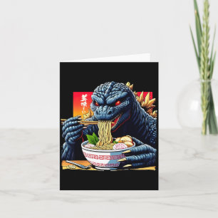 Lustiger Kaiju, der Ramen isst, japanischer Monste Karte