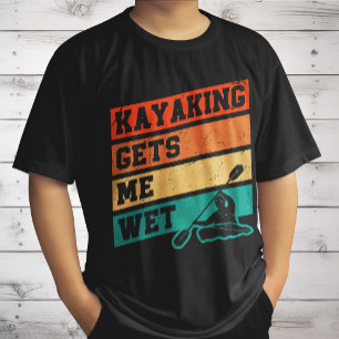 Lustiger Kajaksportler Kanufahren Retro Kanufahrer T-Shirt