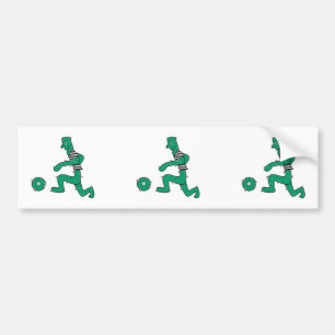 lustiger Kaktus beim Fußballspielen Autoaufkleber