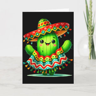 Lustiger Kaktus Poncho cinco de mayo Jungen Kinder Karte