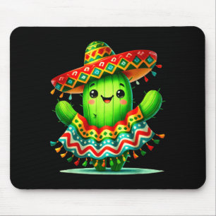 Lustiger Kaktus Poncho Cinco de Mayo Jungen Kinder Mousepad