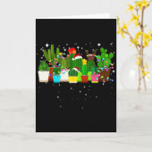 Lustiger Kaktus-Weihnachtsbaum Karte (Gelbe Blume)