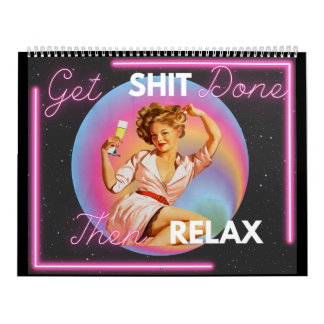 Lustiger Kalender für sie Geschenk Freund Retro "E