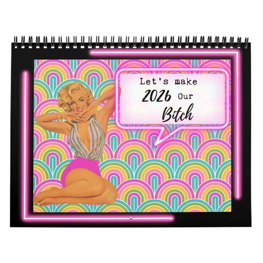 Lustiger Kalender für sie Geschenk Freund Retro Vi