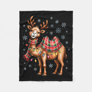 Lustiger Kamel Weihnachten Süß Tierliebhaber Feier Fleecedecke