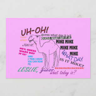 lustiger KamelbuckeltagesAbschluss Einladung