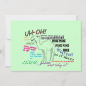 lustiger Kamelhocker Geburtstag Einladung (Vorderseite)