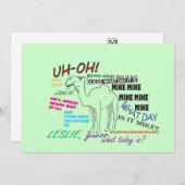 lustiger Kamelhocker Geburtstag Einladung (Vorne/Hinten)