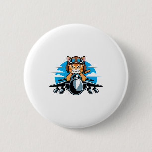 Lustiger Kampfjet Katzenloser Luftfahrthumor Für K Button