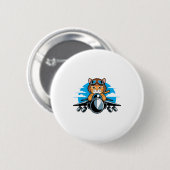 Lustiger Kampfjet Katzenloser Luftfahrthumor Für K Button (Vorne & Hinten)