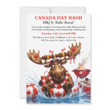 Lustiger kanadischer Elch Canada Day BBQ Pool Part
