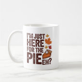 Lustiger kanadischer Erntedank-Pie 'Eh' Retro-Herb Kaffeetasse (Links)