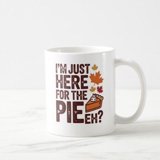 Lustiger kanadischer Erntedank-Pie 'Eh' Retro-Herb Kaffeetasse (Rechts)
