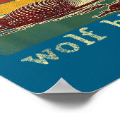 Lustiger kanadischer Wolf Lustiger Loon Vogel Loon Poster (Ecke)