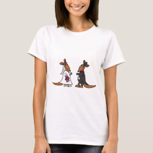 Lustiger Känguru-Braut-und T-Shirt