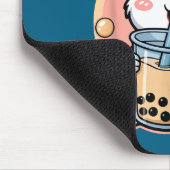Lustiger Kaninchen-Boba-Tee Bubble Tea Mousepad (Ecke)
