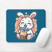 Lustiger Kaninchen-Boba-Tee Bubble Tea Mousepad (Mit Mouse)