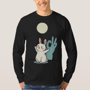 Lustiger Kaninchen-Handschattenspiel-Puppen Humor T-Shirt