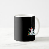 Lustiger Kaninchen-Schneemann-Weihnachts-Hase Dame Kaffeetasse (VorderseiteRechts)