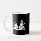 Lustiger Kaninchen-Schneemann-Weihnachts-Hase Dame Kaffeetasse (Links)
