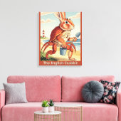 Lustiger Kaninchen-Spoof Leinwanddruck (Insitu (Wohnzimmer))