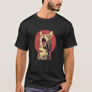 Lustiger Karaoke-Bar-Katzenkostüm für Jungen und M T-Shirt
