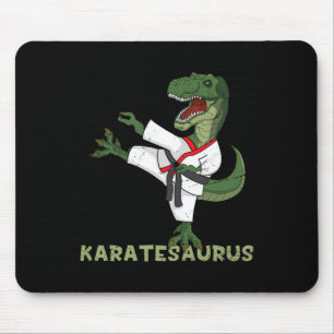 Lustiger Karate Dinosaur Karatesaurus T-Rex Grafik Mousepad