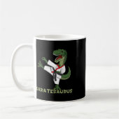Lustiger Karate-Dinosaurier Karatesaurus T-Rex Gra Kaffeetasse (Links)
