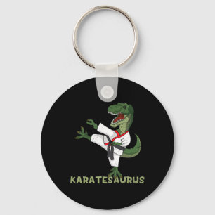 Lustiger Karate-Dinosaurier Karatesaurus T-Rex Gra Schlüsselanhänger