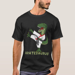 Lustiger Karate-Dinosaurier Karatesaurus T-Rex Gra T-Shirt