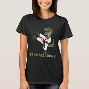 Lustiger Karate Dinosaurier Karatesaurus T-rex Gra T-Shirt