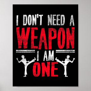 Lustiger Karate Taekwondo Witz Martial Arts Humor Poster