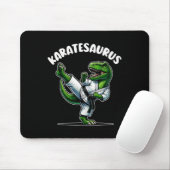 Lustiger Karatesaurus Dinosaurier T Rex In Karate  Mousepad (Mit Mouse)