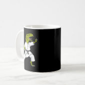 Lustiger Karatesaurus T-Rex Dinosaur Karate Samura Kaffeetasse (Vorderseite Links)