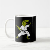 Lustiger Karatesaurus T-Rex Dinosaur Karate Samura Kaffeetasse (Links)